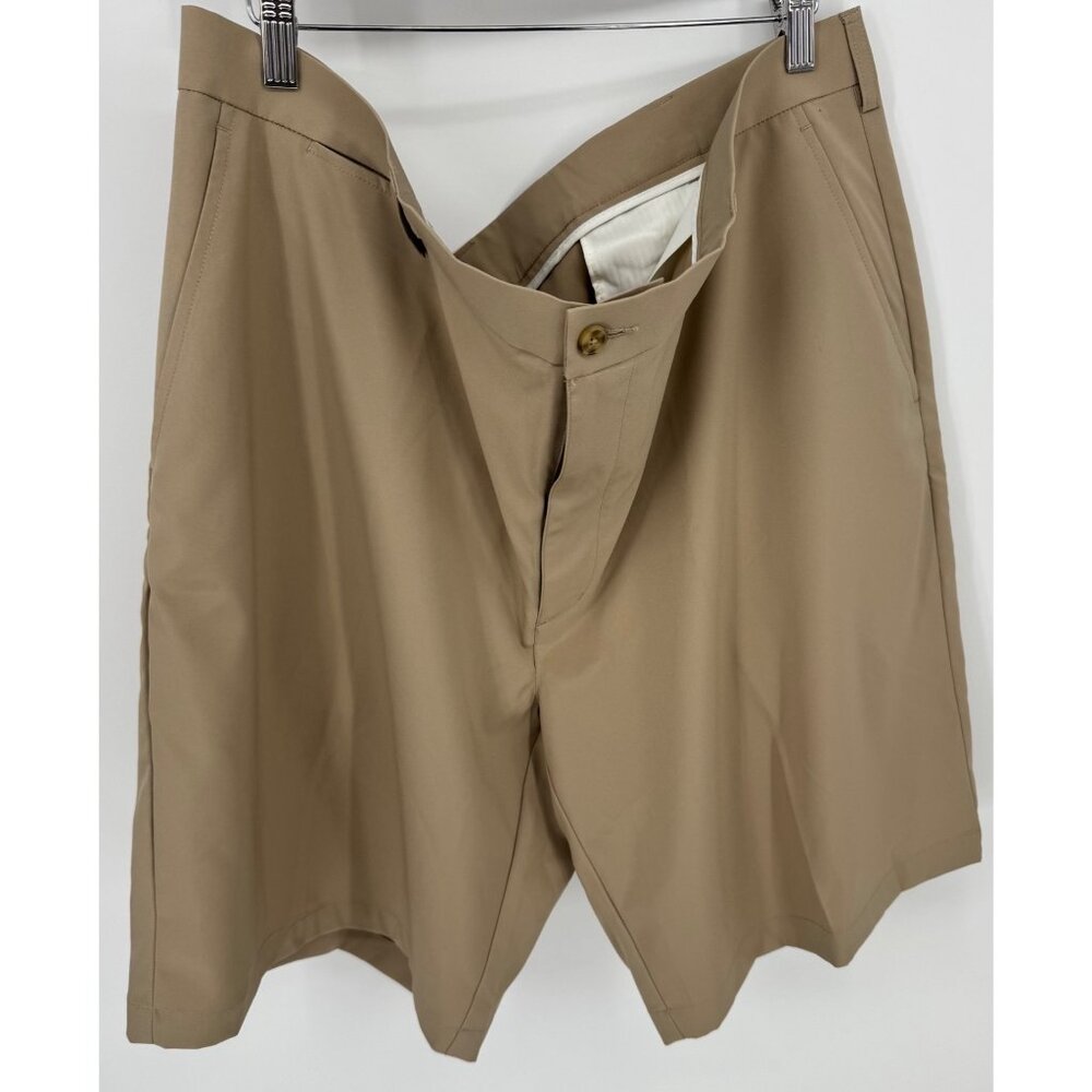 Pga Tour Mens Moisture Wicking Khaki Golf Shorts Upf 50+ Stretch - Picture 2 of 9